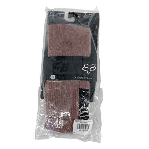 Fox Racing 8 Inch Defend Crew Sock in Plum Perfect Mens Size L / XL NWT - Picture 2 of 4